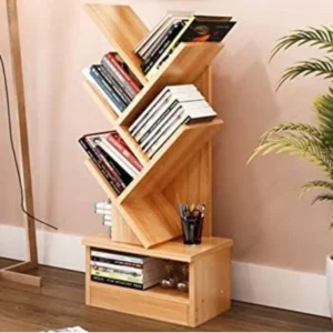 Wooden Tree Shape 5 Tier Bookshelf