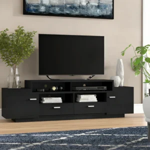Elegant TV Stand with Cabinet | Wooden TV Stand