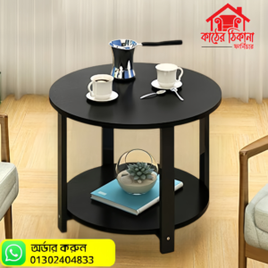 Minimalist Wooden Coffee Table | Round Tea Table