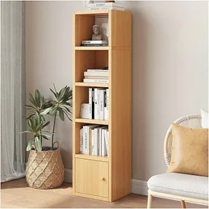 Storage Shelf Bookshelf Landing Simple Storage Narrow Slit Small Bookcase, Simple Locker Shelf for Living Room Bedroom