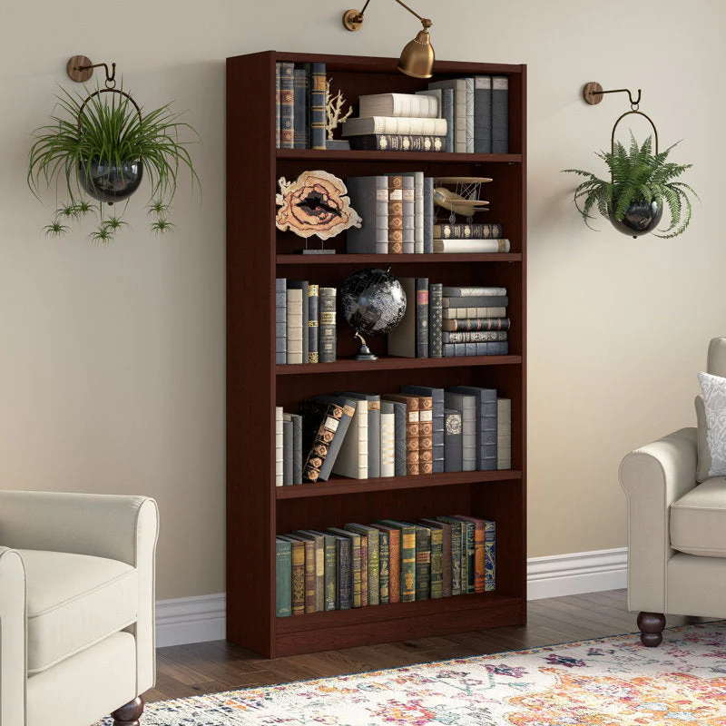 Modern 5- Tier Wooden Bookshelves