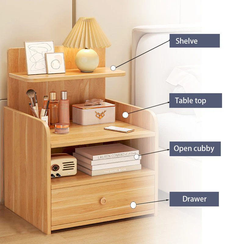 Exclusive Wooden Bedside Table - Image 3