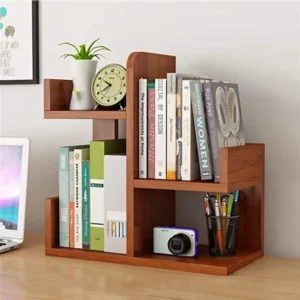 Wooden L-Shape Book Shelf For Office/ Home