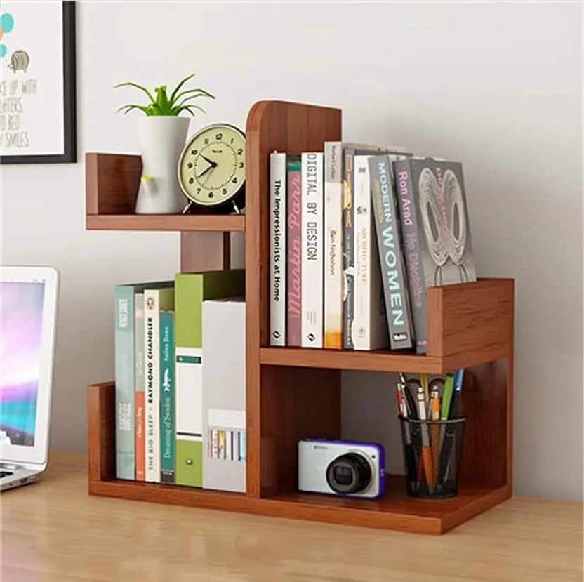 Wooden L-Shape Book Shelf For Office/ Home